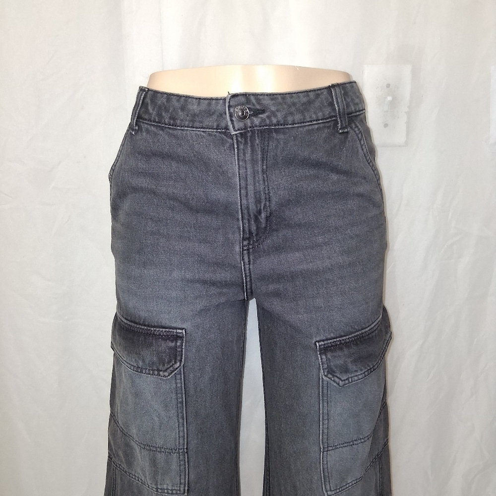 H&M Divided New Women Black and Gray Denim Jeans Size 4 Made In Bangladesh - Picture 16 of 16
